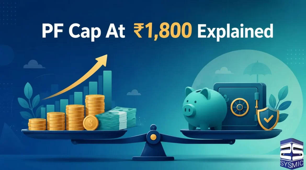 Provident Fund Contribution Cap At ₹1,800: What It Means For Your Salary 2 Illustration showing PF contribution cap impact on take-home salary
